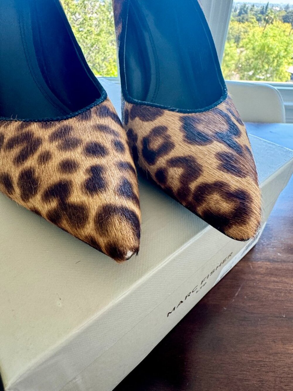 MARC FISHER Hesla Leopard Calf Hair Pump - Picture 13 of 13